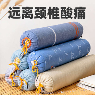 旅行頸枕 深度睡眠 格蕾莎頸 蕎麥皮小枕頭助睡眠決明子護頸椎枕單人圓柱家用整頭頸枕專用硬枕