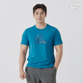 ADISI 男UPF50+防曬抑菌圓領短袖排汗衣 AL2511030 墨藍 (M-3XL)｜抗UV 吸濕排汗 防臭