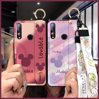 散熱個性HTC Desire 19 Plus/D19+手機殼液態指環質感創意可愛卡通腕帶新款潮流矽膠支架軟殼動漫男女款