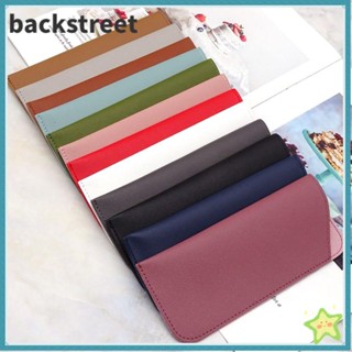 BACKSTREET眼鏡套純色柔軟的PU皮革便攜式老花鏡袋