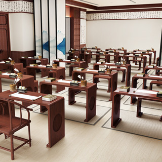 桌子 中式書桌 書法桌 美術畫畫桌 實木書桌 桌子 國學桌 新中式書法桌子 實木幼兒園兒童學生茶藝練字桌 培訓班課桌椅