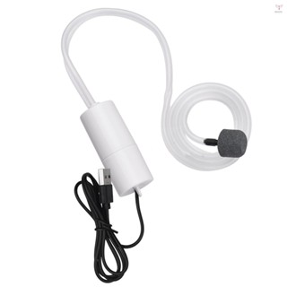 水族箱 USB 氣泵小氧氣泵帶氣石管掛扣魚缸戶外釣魚