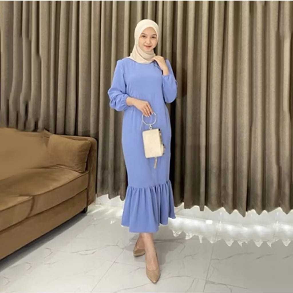 ORTWO ZER DRESS ASIKA Ruffle Rampel Bawah Dress ARA Dress 韓式