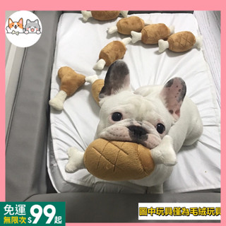 臺灣出貨🎈寵物玩具 可愛狗狗玩具 寵物發聲玩具 寵物耐咬磨牙玩具 寵物玩具 狗狗金毛玩具 雞腿毛絨玩具OHD