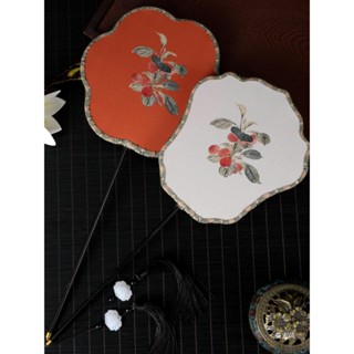 古風兒童扇櫻桃扇子異形扇女版漢服拍照走秀道具中國風旗袍攝影扇sanz514