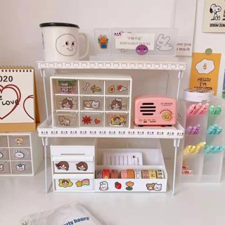 【臺灣出貨】ins桌面收納盒筐女抽屜式學生文具辦公書桌神器宿舍化妝品置物架