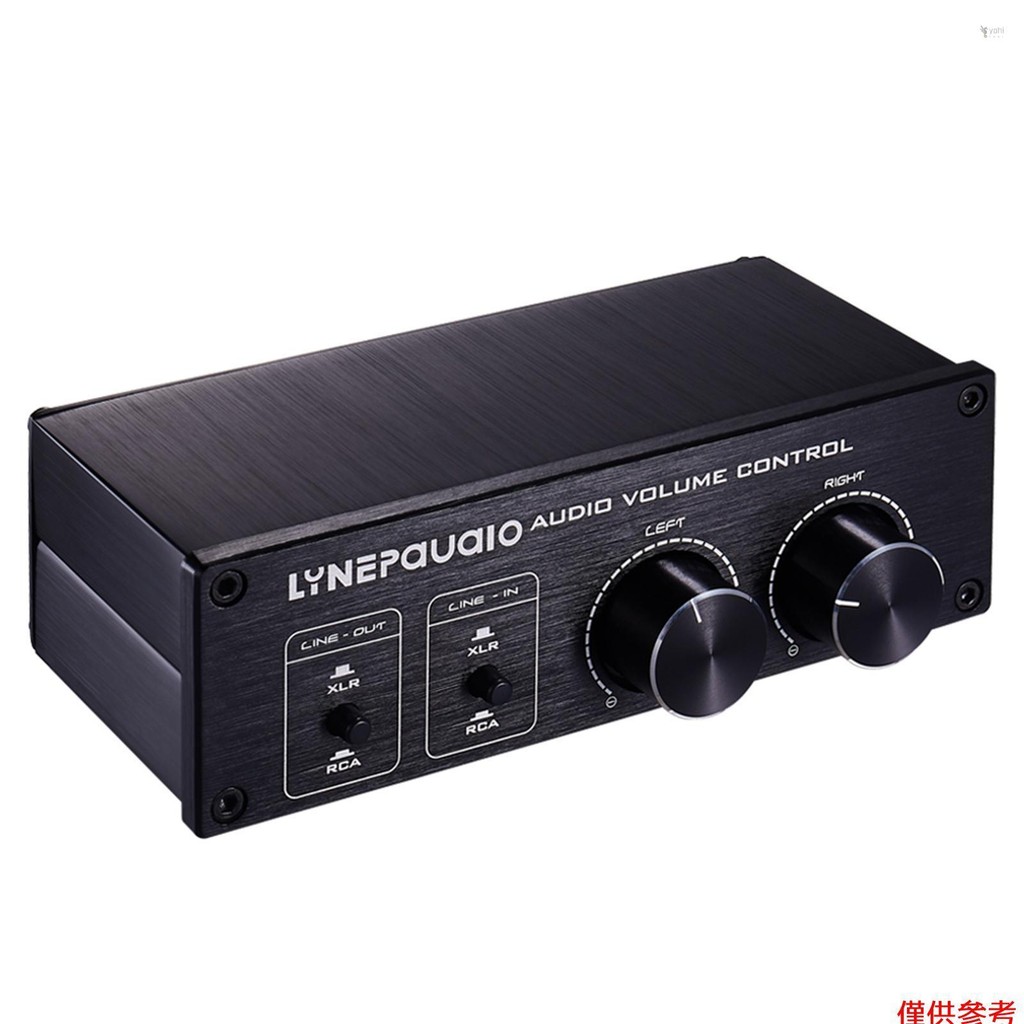 Lynepauaio 無源音頻音量控制器,帶全平衡和單端模式 XLR 和 RCA 接口,用於家庭立體聲系統前置放大器揚聲