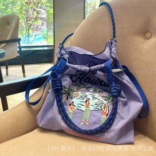 免運🎆楊紫小眾ball chain環保佈袋刺繡尼龍購物袋手提單肩斜跨包