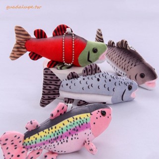 GUADALUPE熱帶魚鑰匙圈,海洋模擬水族館魚絨毛玩具,卡通片有趣的有創造力的毛絨小魚吊墜