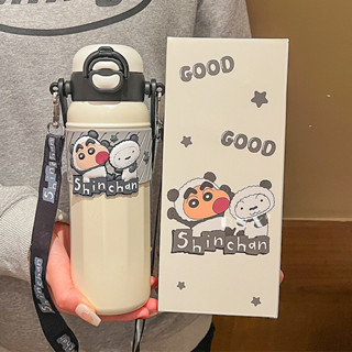 蠟筆小新 SNOOPY史努比 兒童吸管保溫杯 316不銹鋼保溫瓶 吸管水杯 幼兒園小朋友水壺