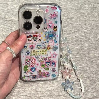 手機殻 適用於iPhone ins細閃可愛卡通拓麻歌子iPhone16/15/14手機殻13軟殻12/11少女心xr保護