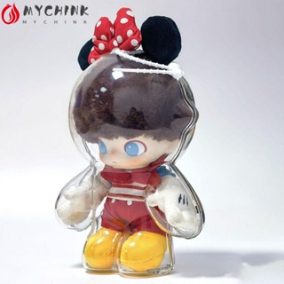 CHINK POPMART 娃娃保護套,娃娃配件 DIMOO WORLD 米奇系列娃娃展示架,透明唐老鴨乙烯基毛絨保護殼