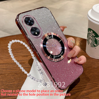 【超薄】外殼OPPO RENO 8T 4G RENO 8T 5G A1 PRO 5G手機殼磁吸充電新款閃紙透明電鍍TPU