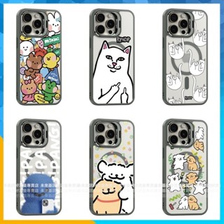 MagSafe磁吸 金屬鏡頭支架 適用 iPhone 16 15 14 13 12 Pro Max 中指貓 防摔手機殼