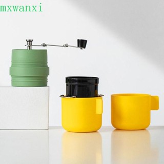 MXWANXI手動咖啡研磨機,便攜的手搖咖啡研磨機,帶杯過濾釀造整合快速研磨咖啡豆研磨機戶外的