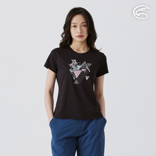 ADISI 女UPF50+防曬抑菌圓領短袖排汗衣 AL2511033 黑色 (S-2XL)｜抗UV 吸濕排汗 防臭
