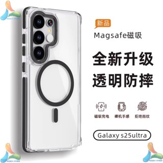 防滑邊磁吸手機殼適用三星S25ultra S24 S23 A55 A53 A35 A15 A16全包邊防摔保護套軟邊後殼