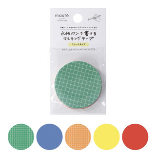 日本 MARK'S maste 水性筆可書寫紙膠帶/ 便利貼款/ 圓形/ B eslite誠品