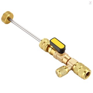 汽車氣門線軸拆卸器安裝工具 SAE 1/4 英寸 5/16 英寸雙尺寸汽車空調維修工具適用於 HVAC R22 R410