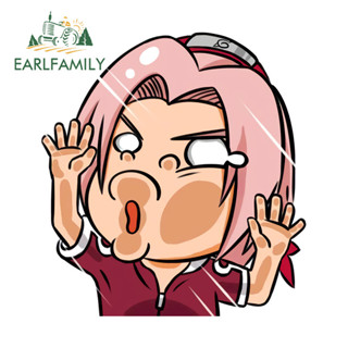 EARLFAMILY 13cm Naruto Slap Windows 卡通汽車貼紙防刮防水乙烯基貼花適用於空調衝浪板摩