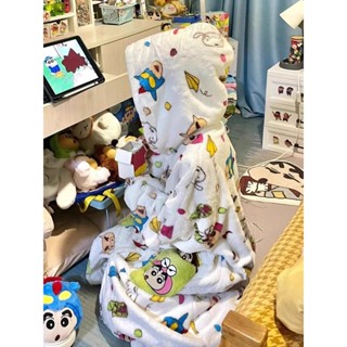 【睡衣專賣鋪】【店鋪熱銷】蠟筆小新珊瑚絨睡衣女秋冬新款加絨加厚保暖法蘭絨連帽睡袍家居服