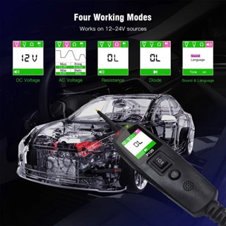TOPDIAG P100 2m/10m 汽車電路測試儀汽車電源掃描探針電路套件 12V 24V 電池測試儀診斷工具