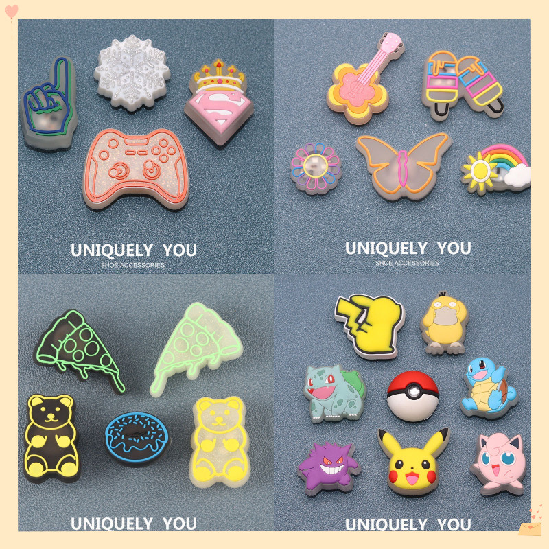 LED 鞋扣 Crocs 洞洞鞋扣 寶可夢發光鞋扣 韓國LED小熊鞋花 卡駱馳鞋扣 可愛洞洞鞋配件 生日禮物