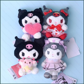 三麗鷗 HQ2 Sanrio Kuromi 毛絨公仔禮物女孩吊墜護士草莓連衣裙裝飾毛絨玩具兒童鑰匙扣 QH2