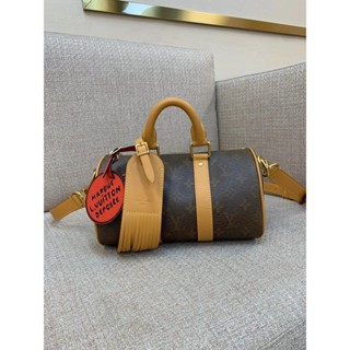 KEEPALL BANDOULIÈRE 25 手提包 新款 Monogram 防塵帆布呈現褪色效果 Monogram
