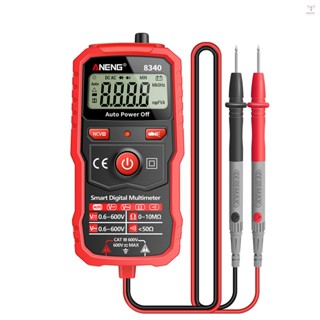 Aneng 8340 數字萬用表自動識別 1999 計數電壓表電氣測試筆帶背光螢幕手電筒 NCV 感應交流直流電壓電阻斷