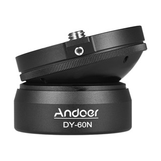 ANDOER 球頭安多爾dy-60n三腳架調平底座調平器調節板鋁合金3/8英寸螺絲介面帶氣泡水平儀袋適用於佳能數碼單反相
