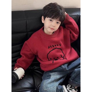 Smile Kids 兒童毛衣 臺灣出貨 男童毛衣冬裝2025新款洋氣內搭男孩針織衫加厚兒童冬季衣服