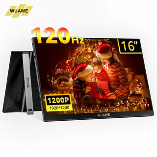 聖誕禮物 16 英寸 1200P 120Hz 便攜式顯示器，16:10 100% sRGB 便攜式遊戲顯示器，帶內置支架