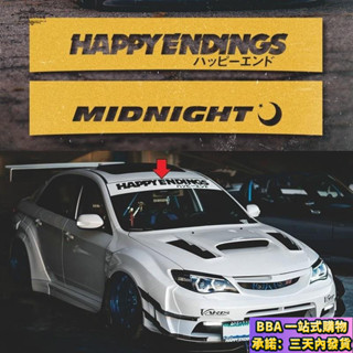 BBA🏅優選汽車貼紙 個性車貼 劃痕遮擋 車身貼前檔貼紙HAPPY汽車擋風玻璃JDM街頭個性文字潮流改裝防水車貼
