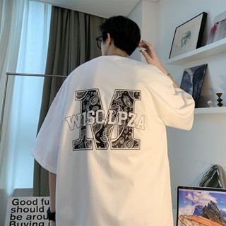 【HOT 本舖】男裝 美式復古嘻哈重磅夏季短袖寬鬆圓領T恤男小領口體恤純棉上衣
