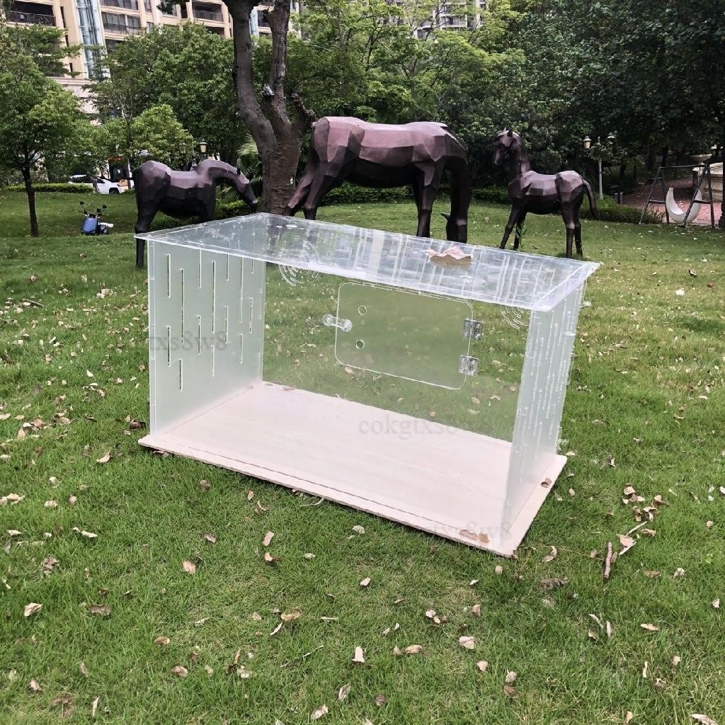 免運🚛寵物透明展示籠🌼支持客製 大1米全透明飼養箱 亞克力貓籠🌼專用賽貓籠 寵物展示櫃擺攤 簡單組裝貓籠