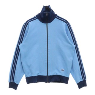 adidas 阿迪達斯阿迪達斯 70S 復古西德意式三葉紋標誌側面三條紋運動外套藍 ADS-3F 日本直送 二手
