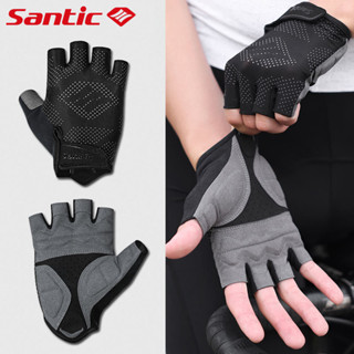 【運動裝備】【品牌好評2.1萬+條】Santic森地客 春夏季短指騎行手套 戶外運動減震騎行半指手套巴特