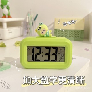 熱賣[夜燈護眼]可愛小鬧鍾計時器兩用學生專用起床神器女孩兒童宿捨桌麵電子時鍾 ENRC