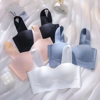 內衣女生 無痕內衣 胸罩 無鋼圈內衣 固定杯 加寬肩帶 性感美背 夏季薄款 速幹 吸濕透氣 高彈不勒