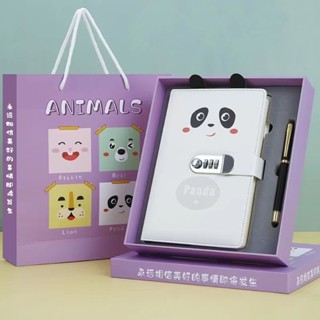筆記本/手賬本/儲蓄本Notebook/handbook/savings book法拉蒙A5復古密碼本帶鎖日記本加厚密碼