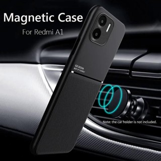 XIAOMI 適用於 Redmi A1 手機殼磁性皮革保護套軟矽膠框架 Funda 適用於小米 Redmi A1 Red