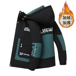 專櫃品質💯棉衣男冬季加絨加厚男士外套青少年棉衣連帽棉衣工裝外套厚薄可選 YAU5
