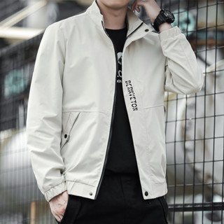 男士外套韓版時尚立領印花戶外工裝夾克外套ins時尚百搭棒球服潮牌