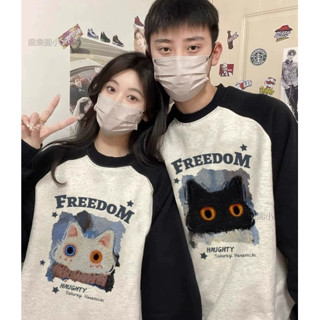 ⭐【饞樂園】情侶大學t 長袖衛衣 長袖上衣 秋冬款 衛衣 情侶裝 印花上衣 加絨加厚 女生衛衣 情侶衛衣 長袖大學tS