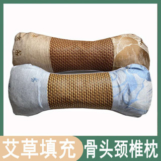 旅行頸枕 格蕾莎頸 深度睡眠 艾草骨頭多功能頸椎枕連身骨頭枕可拆洗冰絲枕護頸枕糖果色腰枕