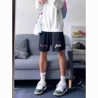 【特惠免運】男士短褲 運動短褲 夏季美式短褲 特大碼男裝300斤直筒運動褲字母印花夏季抽繩休閒短褲男寬鬆新款