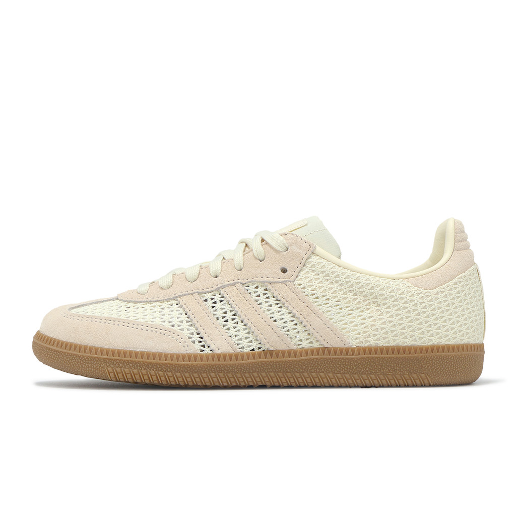 adidas 休閒鞋 Samba OG W 女鞋 德訓鞋 簍空 編織 米白 愛迪達 [ACS] KK3528