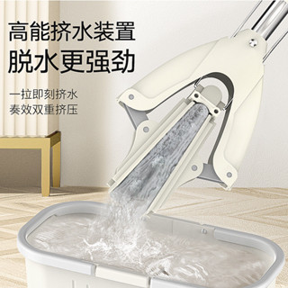 膠棉拖把對折不銹鋼伸縮桿海棉吸水拖把擠水海綿拖免手洗膠棉拖把吸水拖把膠棉拖把清潔拖把海綿拖把
