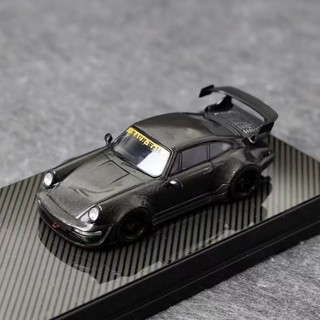 現貨 Flame1:64 保時捷911 964 RWB寬體改裝 模擬合金汽車模型收藏擺件